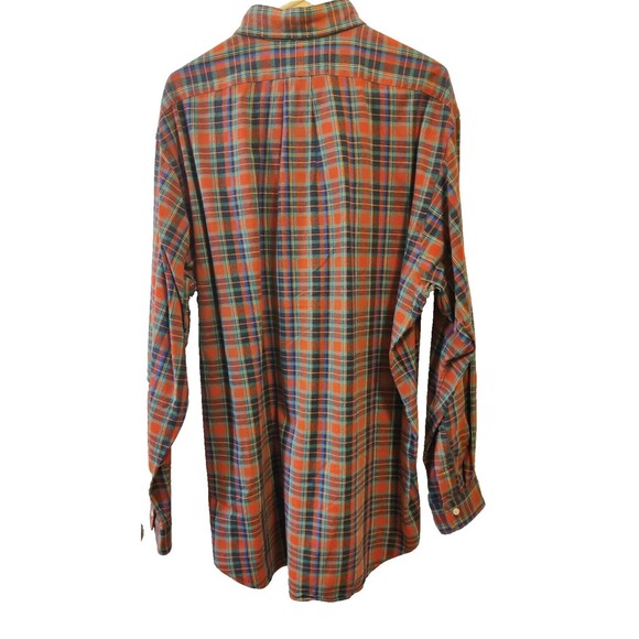 Ralph Lauren Men's Size Large Red Plaid Flannel Long Sleeve Shirt 100% Cotton - Picture 3 of 9